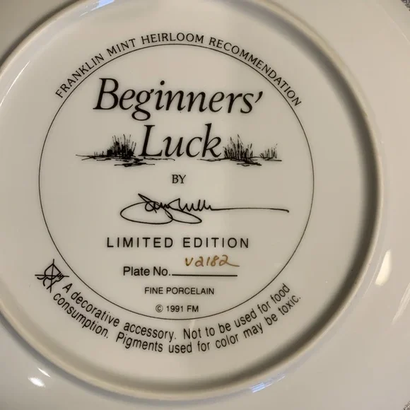 Limited Edition Beginner’s Luck Decorative Plate - Picture 3 of 5